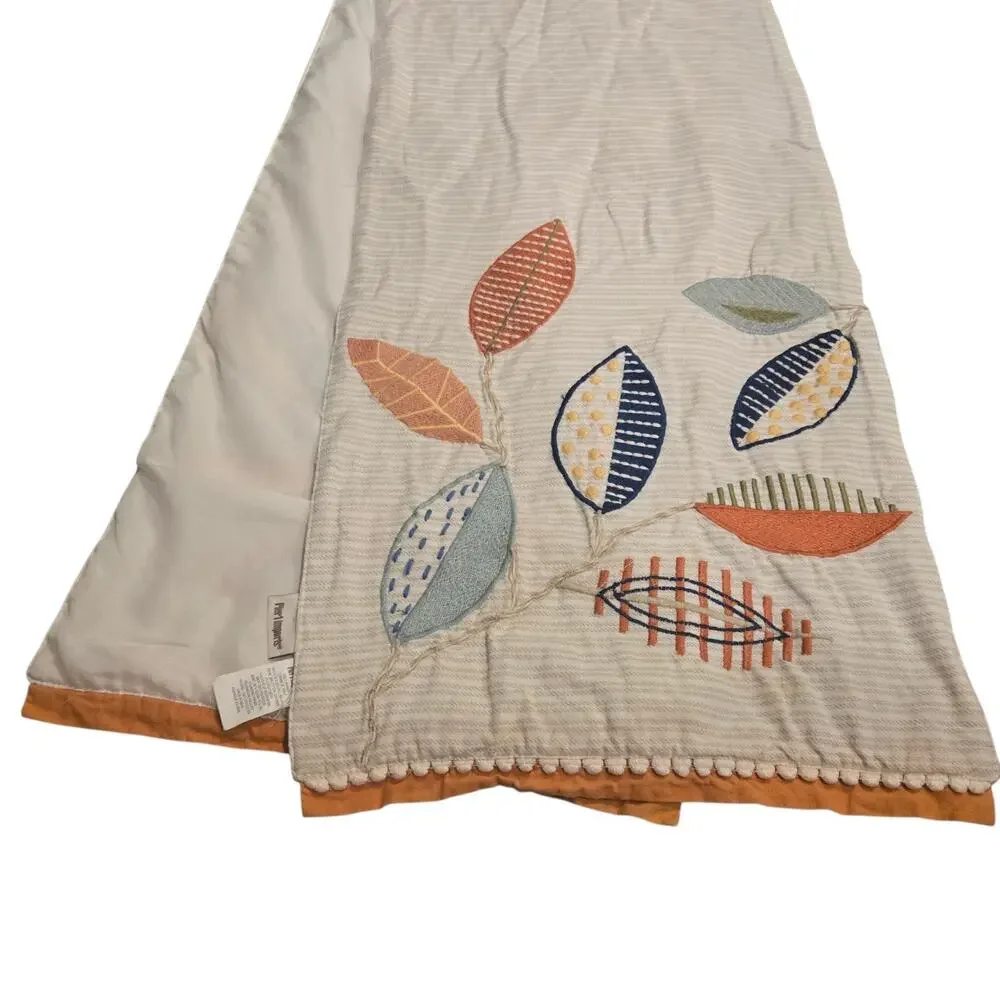 Pier 1 Imports Embroidered Leaves Table Runner 12